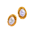 Oval Pearl Earrings