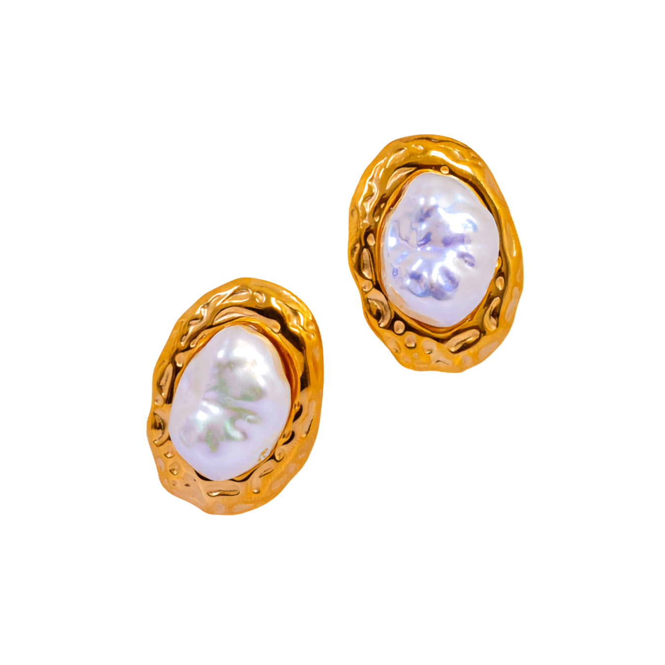 Oval Pearl Earrings