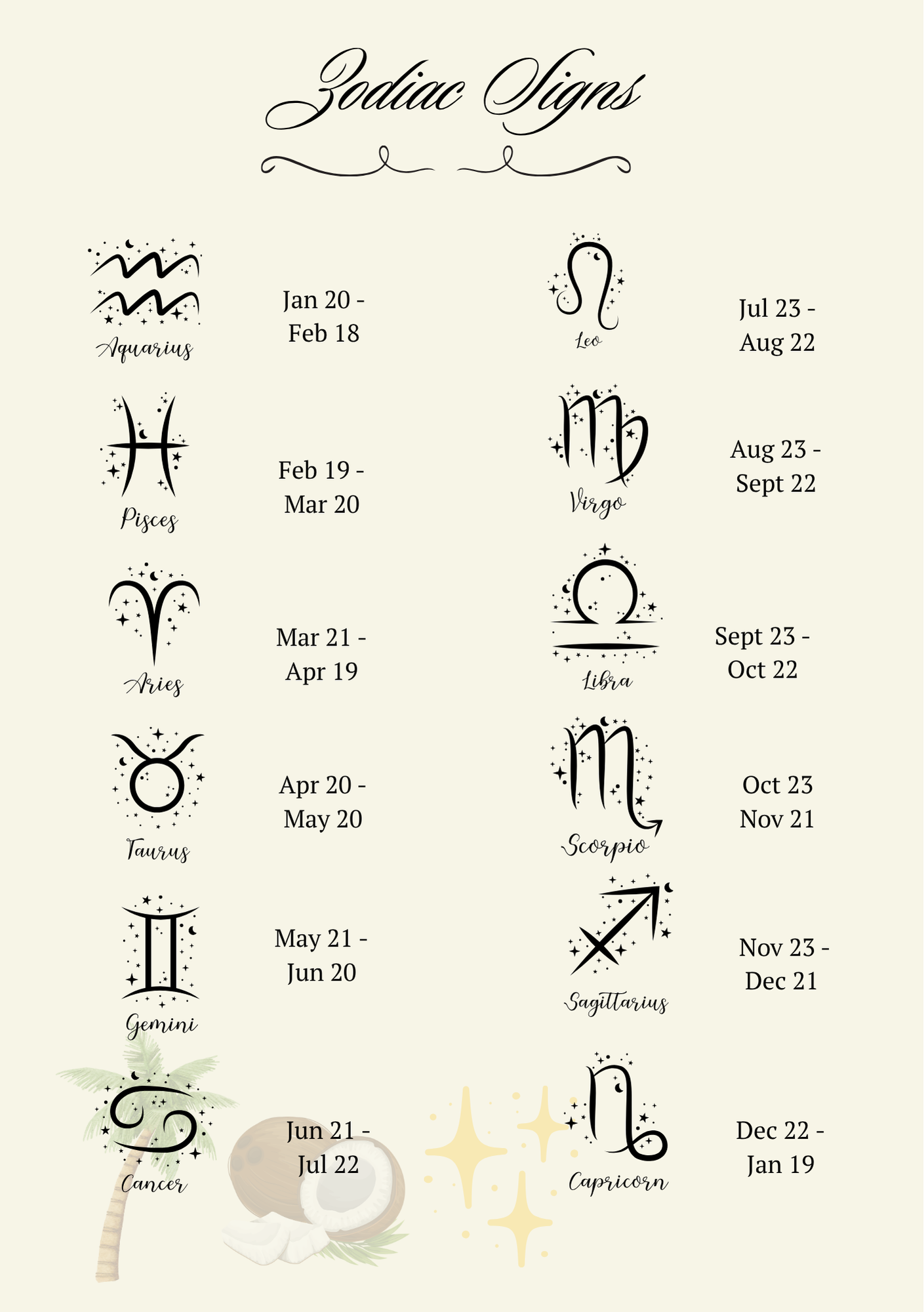Encrusted Zodiac Sign Necklace